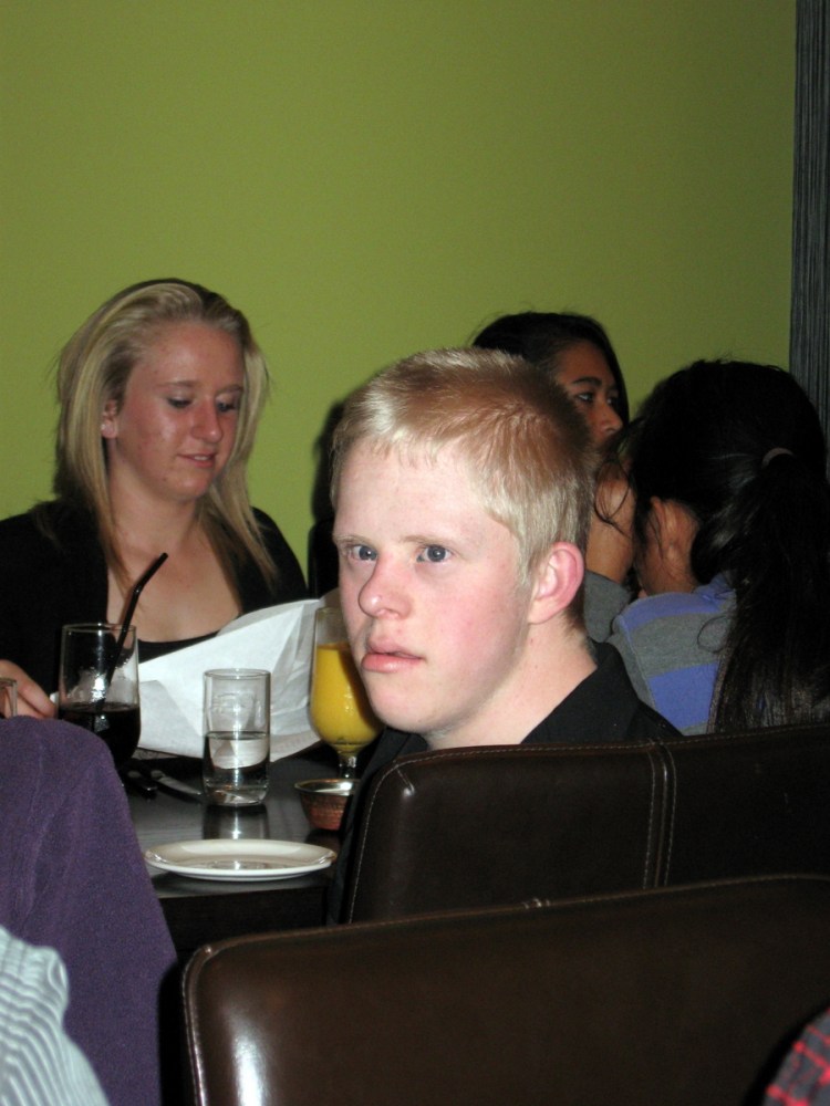 Eating curry is a serious business for Ryan